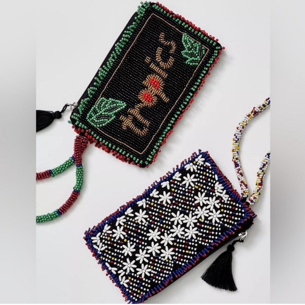 Free People Dreamweaver “Tropics” Beaded Wristlet